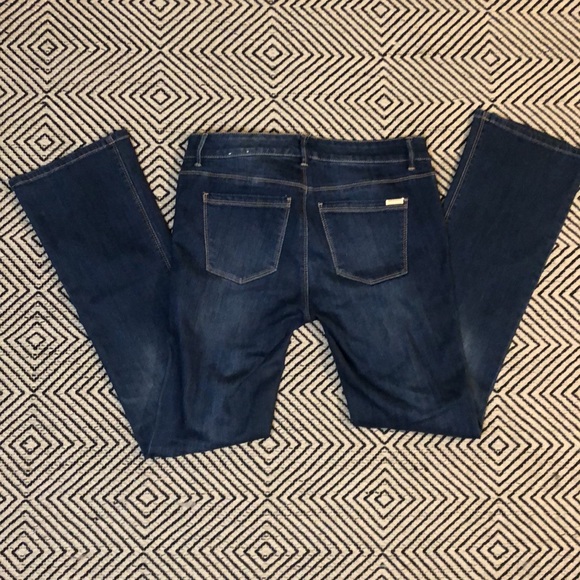 White Black Boot Cut Jeans - Picture 3 of 4